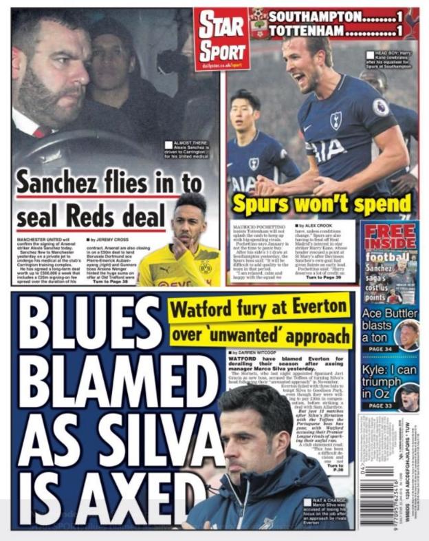 Monday's Star back page