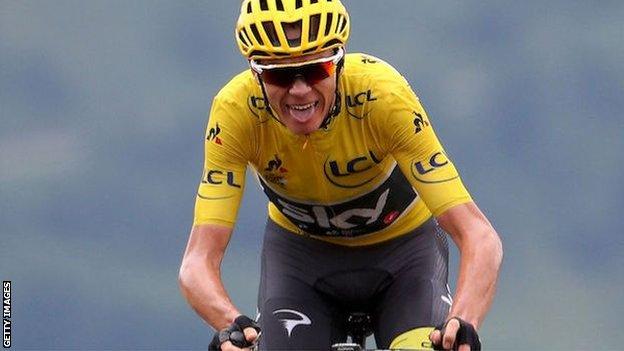 Chris Froome during the 2017 Tour de France