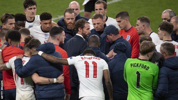 Gareth Southgate addresses England players after Euro 2020