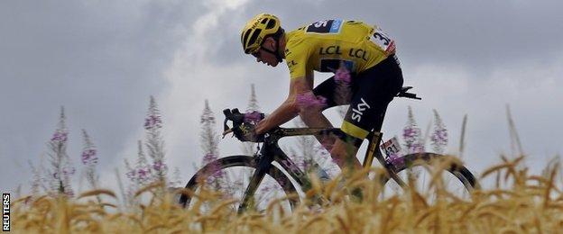 Chris Froome in action at the Tour de France