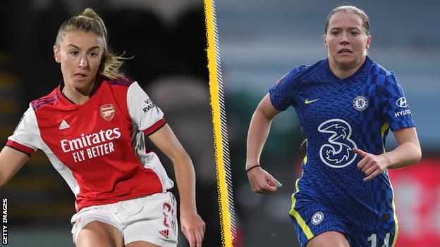 Leah Williamson (left) and Fran Kirby (right)