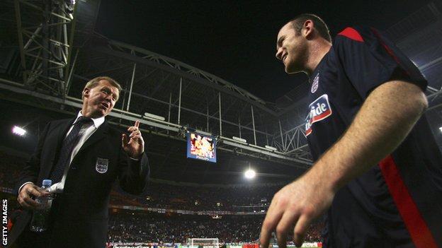 Steve McClaren and Wayne Rooney in 2006