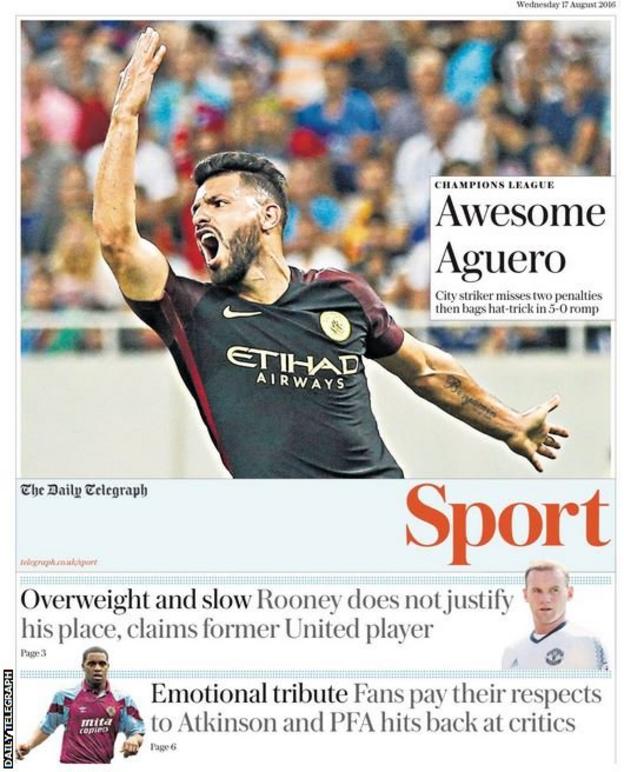 Wednesday's Daily Telegraph