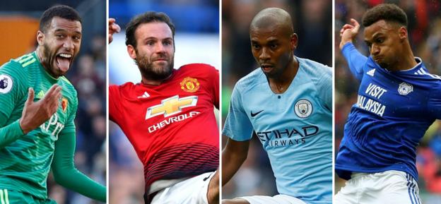 Etienne Capoue, Juan Mata, Fernandinho, Josh Murphy