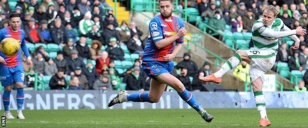 Celtic's Gary Mackay-Steven finds the target