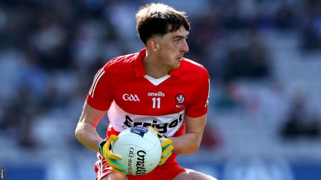 Paul Cassidy in action for Derry this season