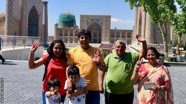 Mathur family in Samarkand, Uzbekistan