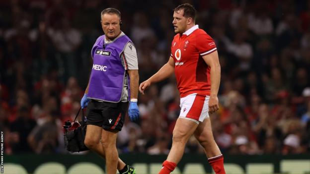 Wales hooker Ryan Elias was forced off after six minutes against England after also missing the Six Nations with and Achilles problem