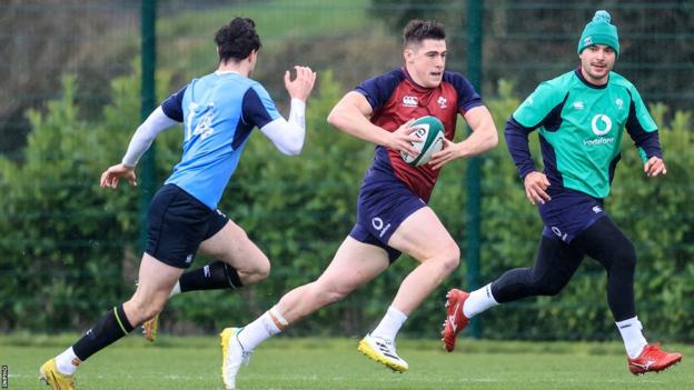Dan Sheehan in action during an Ireland training session