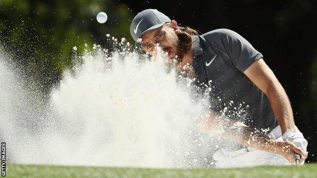 Tommy Fleetwood on day one at Augusta