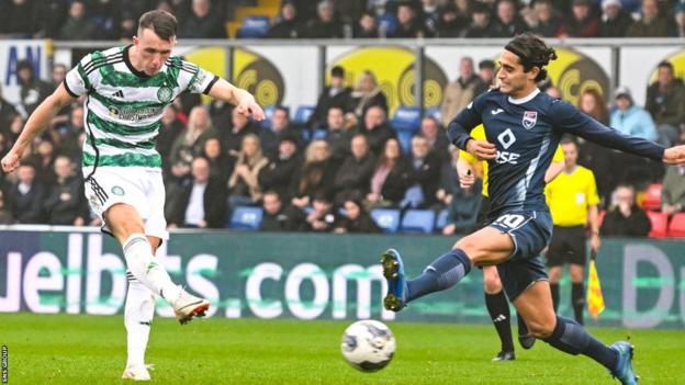 David Turnbull crashes in the opening goal in Dingwall