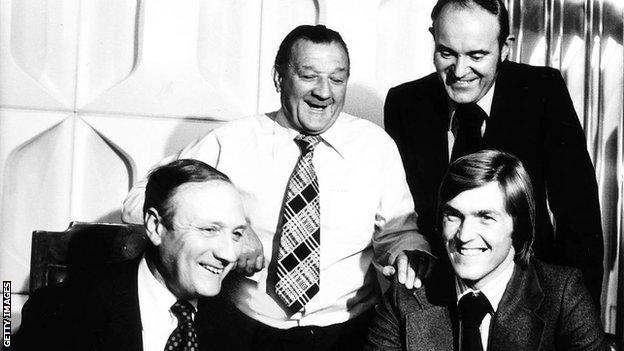 John Smith, Bob Paisley, Peter Robinson and Kenny Dalglish