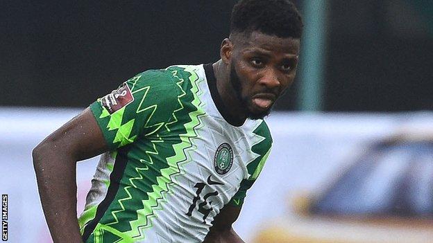 Kelechi Iheanacho in action for Nigeria