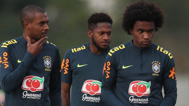 Fernandinho, Fred and Willian