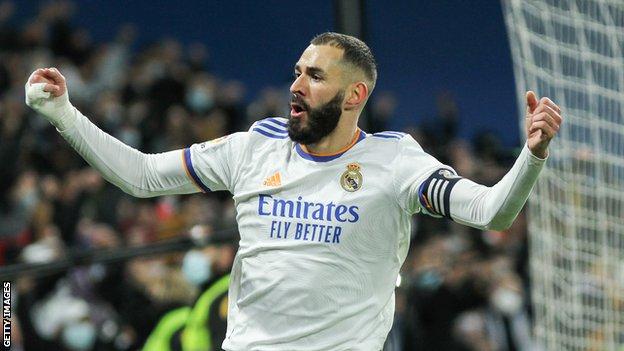Benzema celebrates his equaliser