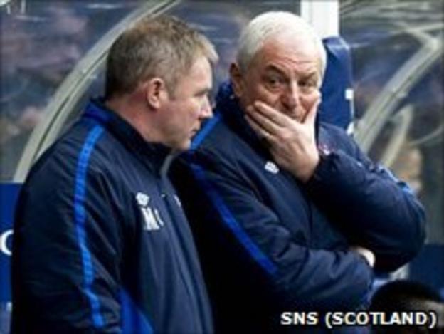 Rangers assistant manager Ally McCoist and manager Walter Smith