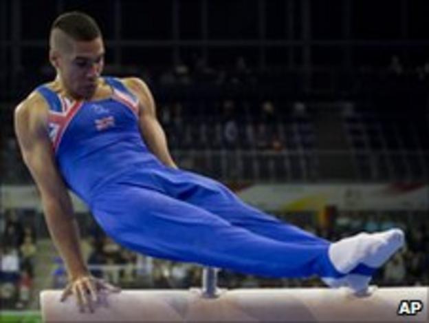 Louis Smith competiting in Berlin