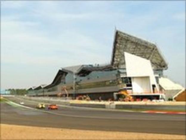 The new Silverstone pit and paddock nearing its completion in March 2011