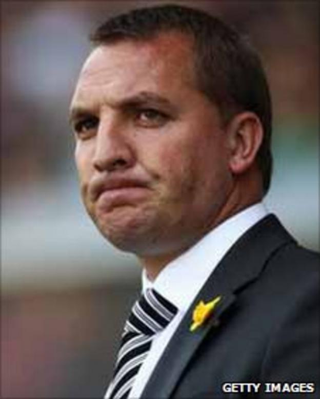 Swansea City manager Brendan Rodgers