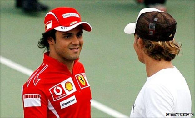 Felipe Massa and Nico Rosberg