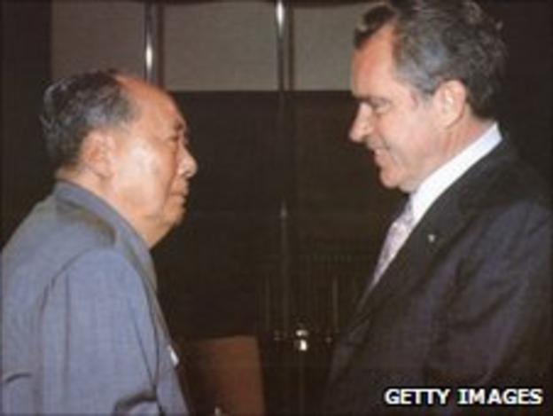 Chairman Mao Zedong and President Nixon