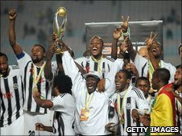 DR Congo side TP Mazembe celebrate winning the African Champions League