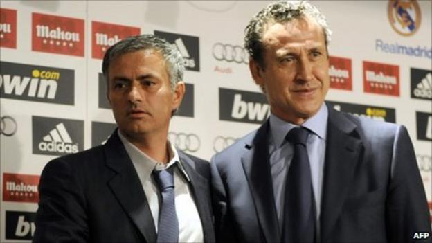 Jose Mourinho and Jorge Valdano