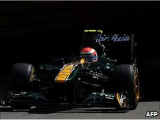 Jarno Trulli in his Lotus in Monaco