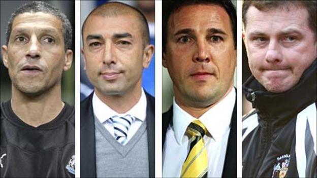 Chris Hughton, Roberto Di Matteo, Malcky Mackay, Mark Robins