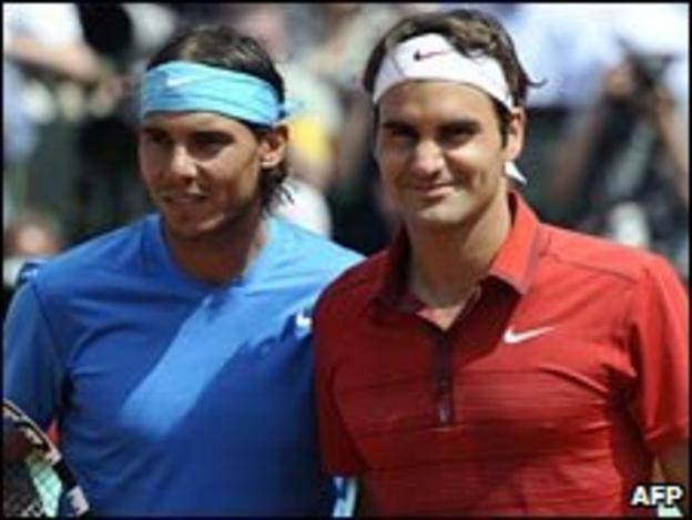 Rafa Nadal and Roger Federer