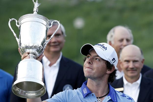 Rory McIlroy with the US Open trophy