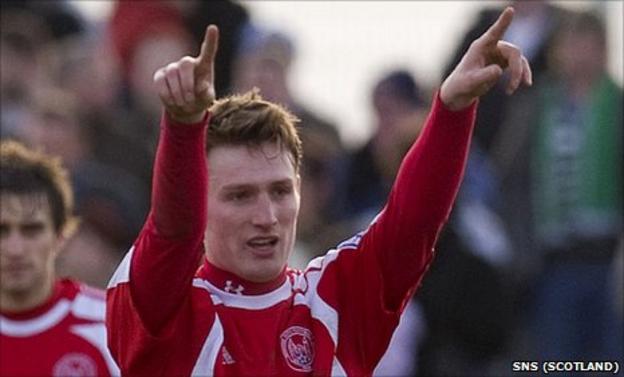 Rory McAllister was a prolific scorer during two seasons with Brechin City