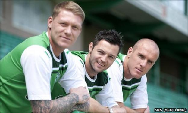 Garry O'Connor (left), Ivan Sproule (centre) and fellow new signing Sean O'Hanlon
