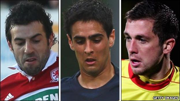 Julio Arca, Rhys Williams and Andrew Taylor