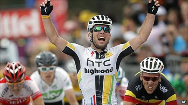 Tour de France 2011: Mark Cavendish wins stage five - BBC Sport