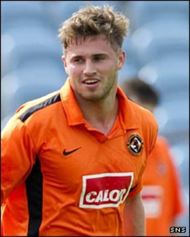 David Goodwillie in pre-season action with Dundee United