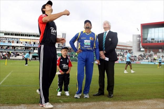 England captain Alastair Cook wins the toss at Old Trafford