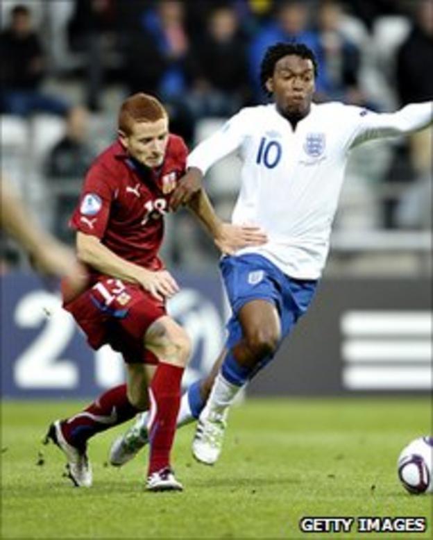 Fulham midfielder Marcel Gecov in action for the Czech Republic Under-21 team