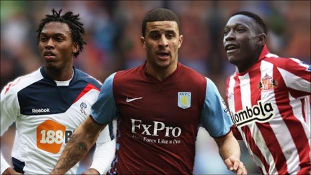 Chelsea's Daniel Sturridge playing for Bolton, Tottenham's Kyle Walker at Aston Villa and Man Utd's Danny Welbeck while on loan to Sunderland