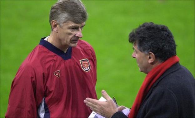 Arsene Wenger (left) and David Dein