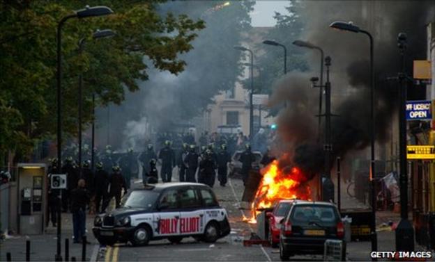 Rioting in London
