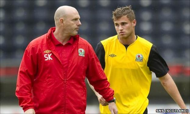 Steve Kean and new Blackburn striker David Goodwillie