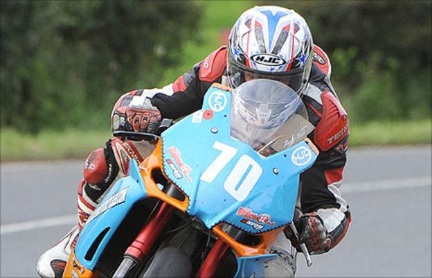 Alan McFarland pictured in 2010 Ulster Grand Prix Supertwins practice