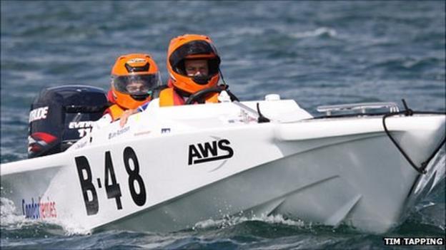 Powerboat world champions John Richardson and Tom Sauvarin