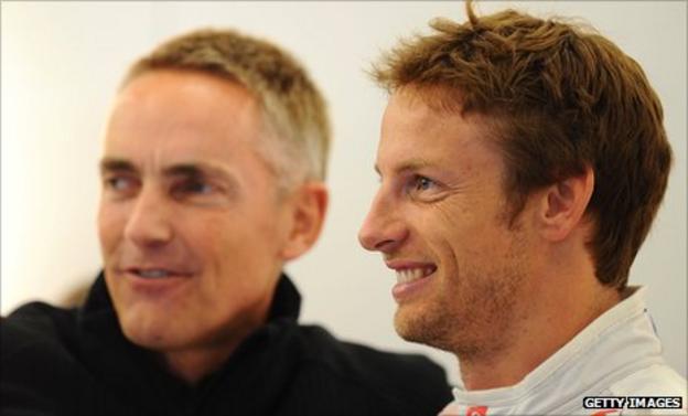Martin Whitmarsh and Jenson Button