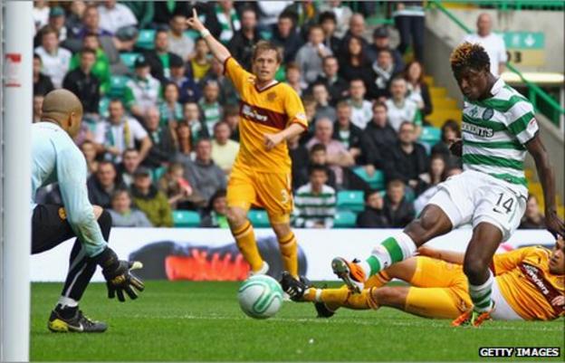 Celtic's Sierra Leonean striker Mo Bangura