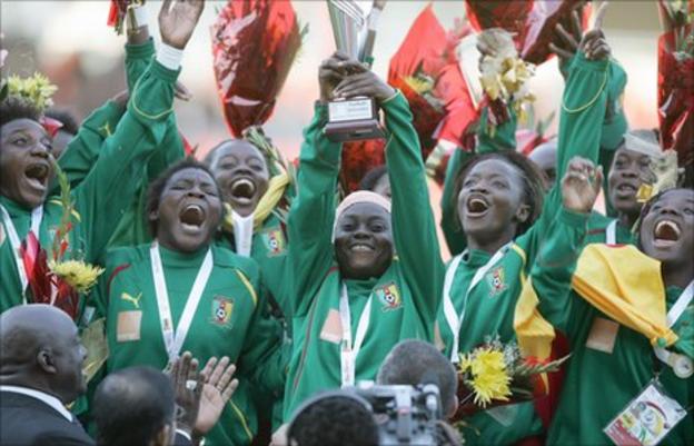 Cameroon women's team winning All Africa Games gold