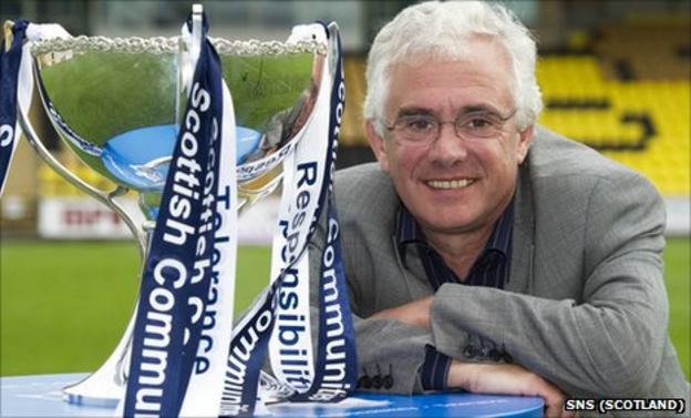 Falkirk chairman Martin Ritchie and the Scottish Communities League Cup