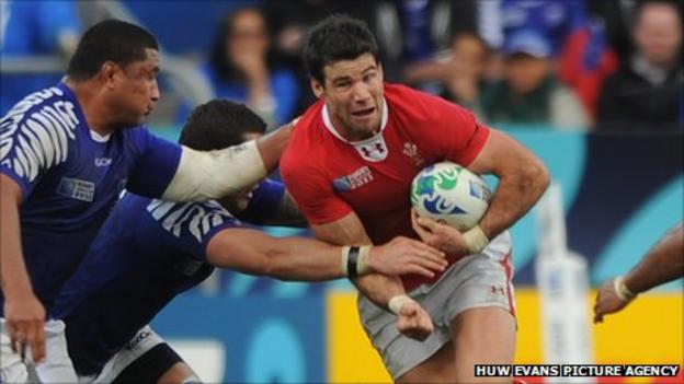 Mike Phillips in the Wales v Samoa match