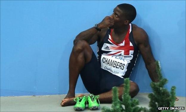 Dwain Chambers after disqualification at the World Championships in Daegu
